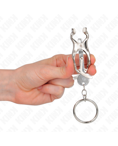 KINK PINZAS PARA PEZONES ESTILO JAPONES CON AROS PLATEADO