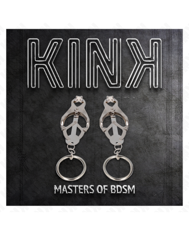 KINK PINZAS PARA PEZONES ESTILO JAPONES CON AROS PLATEADO