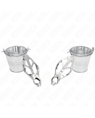 KINK PINZAS PARA PEZONES ESTILO JAPONES CON CUBOS PLATEADO