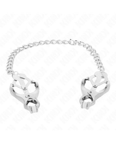 KINK PINZAS PARA PEZONES ESTILO JAPONES CON CADENA PLATEADO 30 CM