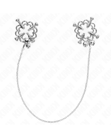 KINK PINZAS PARA PEZONES FLOR METALICA CON CADENA KINK PINZAS PARA PEZONES FLOR METALICA CON CADENA