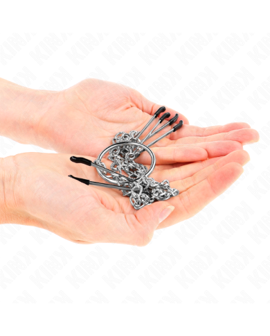 KINK PINZAS PARA PEZONES Y CLITORIS CON CADENA 30 CM MODELO 1 KINK PINZAS PARA PEZONES Y CLITORIS CON CADENA 30 CM MODELO 1