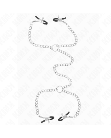 KINK PINZAS PARA PEZONES DOBLE 32 CM CON CADENAS 14 CM KINK PINZAS PARA PEZONES DOBLE 32 CM CON CADENAS 14 CM