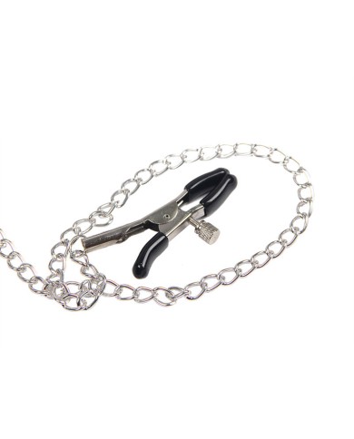 SUBBLIME 953720 PINZAS PARA EL PECHO CON CORREA DE CUERO BONDAGE NEGRO TALLA UNICA SUBBLIME 953720 PINZAS PARA EL PECHO CON CORREA DE CUERO BONDAGE NEGRO TALLA UNICA