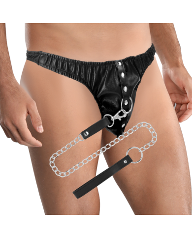 DARKNESS TANGA DE SUMISION CON CADENA METAL DARKNESS TANGA DE SUMISION CON CADENA METAL