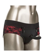 CALEXOTICS SCANDAL SET DE BRAGUITAS SIN ENTREPIERNAS CON DIDLO TALLA S M