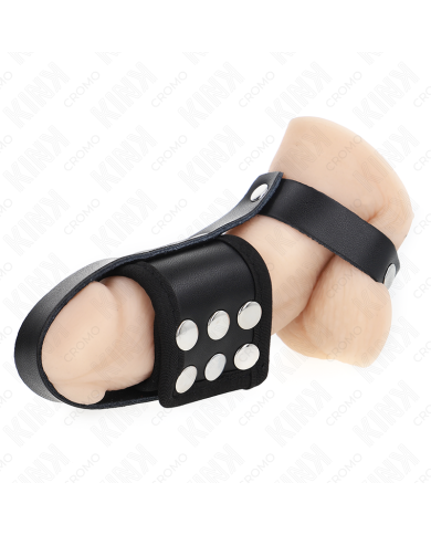 KINK ANILLO JAULA PENE CUERO CON CORREA DIVISORIA DE BOLAS RECUBIERTO AJUSTABLE KINK ANILLO JAULA PENE CUERO CON CORREA DIVISORIA DE BOLAS RECUBIERTO AJUSTABLE