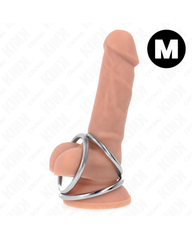 KINK ANILLO PENE TRIPLE METAL CROMADO 38 CM A 5 CM MODELO 2 KINK ANILLO PENE TRIPLE METAL CROMADO 38 CM A 5 CM MODELO 2
