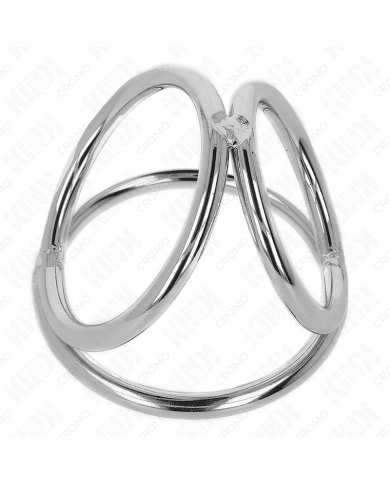 KINK ANILLO PENE TRIPLE METAL CROMADO 38 CM A 5 CM MODELO 2 KINK ANILLO PENE TRIPLE METAL CROMADO 38 CM A 5 CM MODELO 2