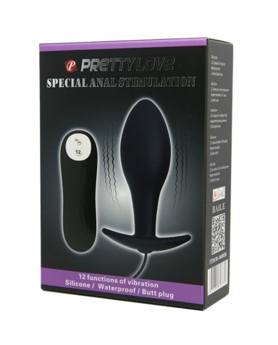 PRETTY LOVE PLUG ANAL SILICONA FORMA ANCLA 12 MODOS VIBRACION NEGRO PRETTY LOVE PLUG ANAL SILICONA FORMA ANCLA 12 MODOS VIBRACION NEGRO
