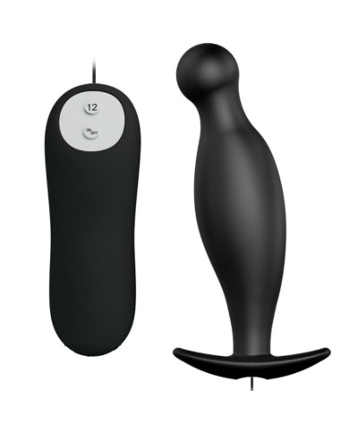 PRETTY LOVE PLUG ANAL SILICONA 12 MODOS VIBRACION NEGRO PRETTY LOVE PLUG ANAL SILICONA 12 MODOS VIBRACION NEGRO