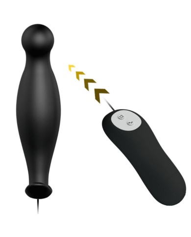 PRETTY LOVE PLUG ANAL SILICONA 12 MODOS VIBRACION NEGRO PRETTY LOVE PLUG ANAL SILICONA 12 MODOS VIBRACION NEGRO