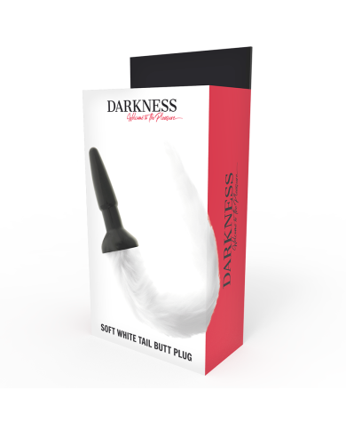 DARKNESS PLUG ANAL SILICONA CON COLA BLANCA DARKNESS PLUG ANAL SILICONA CON COLA BLANCA