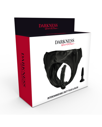 DARKNESS PANTIES CON PLUG Y DILDO INTERCAMBIABLE DARKNESS PANTIES CON PLUG Y DILDO INTERCAMBIABLE