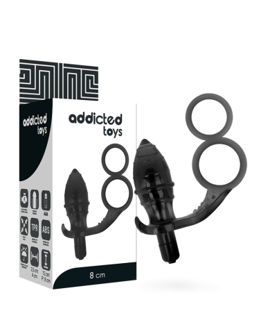 ADDICTED TOYS PLUG ANAL CON ANILLA DOBLE NEGRO ADDICTED TOYS PLUG ANAL CON ANILLA DOBLE NEGRO