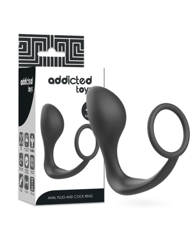 ADDICTED TOYS PLUG ANAL CON ANILLO SILICONA NEGRO ADDICTED TOYS PLUG ANAL CON ANILLO SILICONA NEGRO