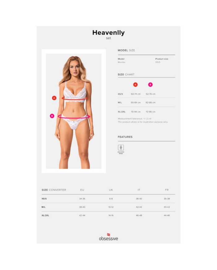 OBSESSIVE HEAVENLLY SET 2 PIEZAS XS S