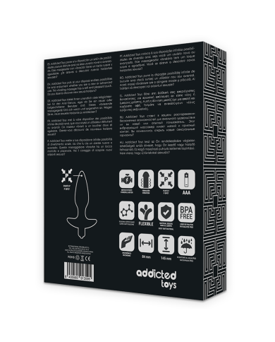 ADDICTED TOYS MASAJEADOR PLUG ANAL CON VIBRACION NEGRO