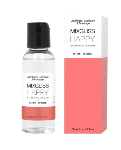MIXGLISS HAPPY LUBRICANTE SILICONA LITCHI 50 ML MIXGLISS HAPPY LUBRICANTE SILICONA LITCHI 50 ML