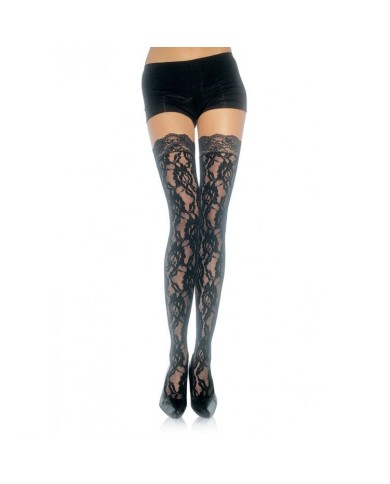 LEG AVENUE MEDIAS DE ENCAJE FLORAL LEG AVENUE MEDIAS DE ENCAJE FLORAL
