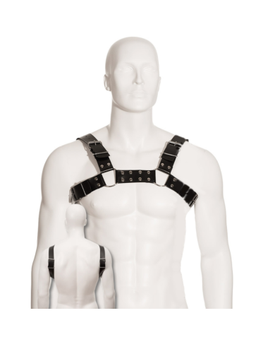 LEATHER BODY BLACK BULL DOG HARNESS LEATHER BODY BLACK BULL DOG HARNESS