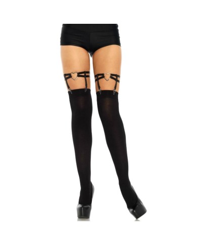 LEG AVENUE LIGAS DOBLES ELASTICAS CON CORAZON TALLA UNICA LEG AVENUE LIGAS DOBLES ELASTICAS CON CORAZON TALLA UNICA
