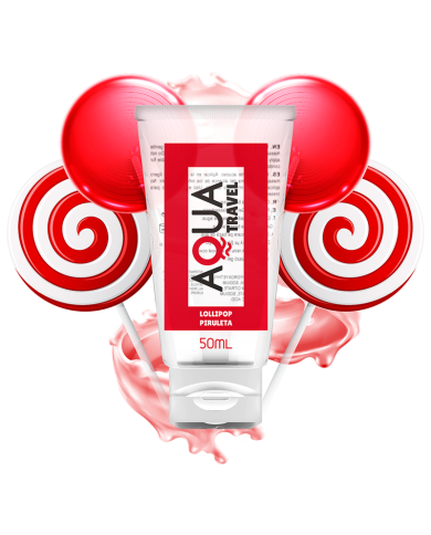 AQUA TRAVEL LUBRICANTE BASE AGUA SABOR PIRULETA 50 ML AQUA TRAVEL LUBRICANTE BASE AGUA SABOR PIRULETA 50 ML