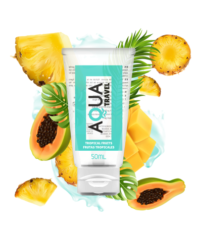 AQUA TRAVEL LUBRICANTE BASE AGUA SABOR FRUTAS TROPICALES 50 ML AQUA TRAVEL LUBRICANTE BASE AGUA SABOR FRUTAS TROPICALES 50 ML