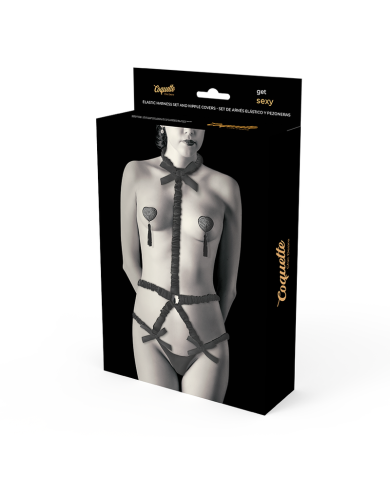 COQUETTE CHIC DESIRE LINGERIE SET CON PEZONERAS DELUXE COQUETTE CHIC DESIRE LINGERIE SET CON PEZONERAS DELUXE
