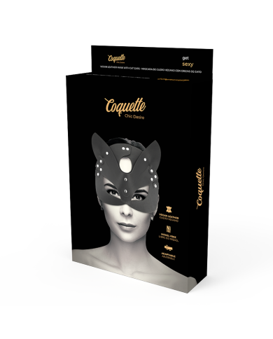 COQUETTE CHIC DESIRE MASCARA CUERO VEGANO CON OREJAS DE GATO COQUETTE CHIC DESIRE MASCARA CUERO VEGANO CON OREJAS DE GATO