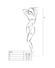 PASSION WOMAN BS014 BODYSTOCKING BLANCO TALLA UNICA