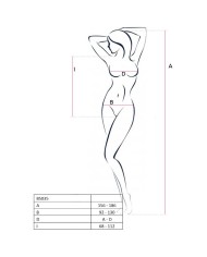 PASSION WOMAN BS035 BODYSTOCKING NEGRO TALLA UNICA