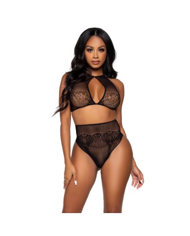 LEG AVENUE SET DOS PIEZAS TOP CORTO CUELLO HALTER Y TANGA TALLA UNICA LEG AVENUE SET DOS PIEZAS TOP CORTO CUELLO HALTER Y TANGA TALLA UNICA