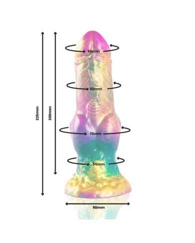 EPIC IRIS DILDO CON TESTICULOS ARCOIRIS DE PLACER EPIC IRIS DILDO CON TESTICULOS ARCOIRIS DE PLACER