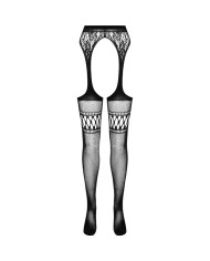 PASSION S026 MEDIAS CON LIGUERO NEGRO TALLA UNICA