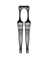 PASSION S026 MEDIAS CON LIGUERO NEGRO TALLA UNICA