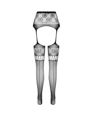 PASSION S030 MEDIAS CON LIGUERO NEGRO TALLA UNICA
