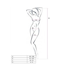 PASSION WOMAN BS050 BODYSTOCKING BLANCO TALLA UNICA