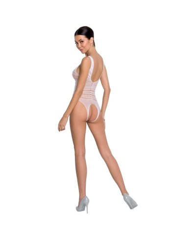 PASSION WOMAN BS086 BODYSTOCKING BLANCO TALLA UNICA