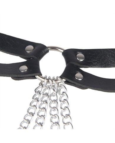 SUBBLIME CINTURON DE CADENAS ANILLAS CUERO NEGRO TALLA UNICA SUBBLIME CINTURON DE CADENAS ANILLAS CUERO NEGRO TALLA UNICA