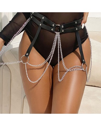 SUBBLIME CINTURON DE CADENAS ANILLAS CUERO NEGRO TALLA UNICA SUBBLIME CINTURON DE CADENAS ANILLAS CUERO NEGRO TALLA UNICA