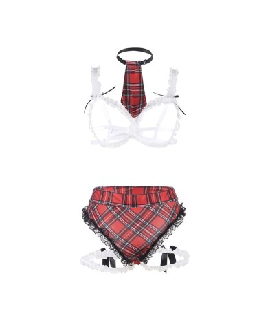SUBBLIME DISFRAZ DE COLEGIALA SEXY CON SUJETADOR L XL SUBBLIME DISFRAZ DE COLEGIALA SEXY CON SUJETADOR L XL