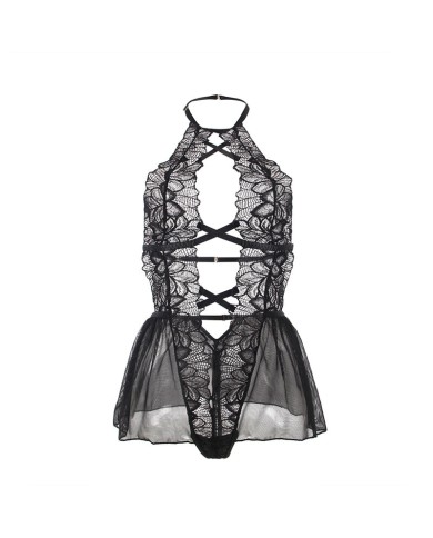 SUBBLIME TEDDY CUELLO HALTER ESPALDA DESCUBIERTA ENCAJE NEGRO S M SUBBLIME TEDDY CUELLO HALTER ESPALDA DESCUBIERTA ENCAJE NEGRO S M