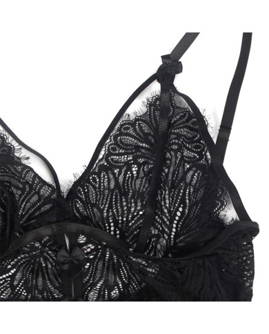 SUBBLIME BABYDOLL CON TIRANTES AJUSTABLES DE ENCAJE NEGRO S M SUBBLIME BABYDOLL CON TIRANTES AJUSTABLES DE ENCAJE NEGRO S M