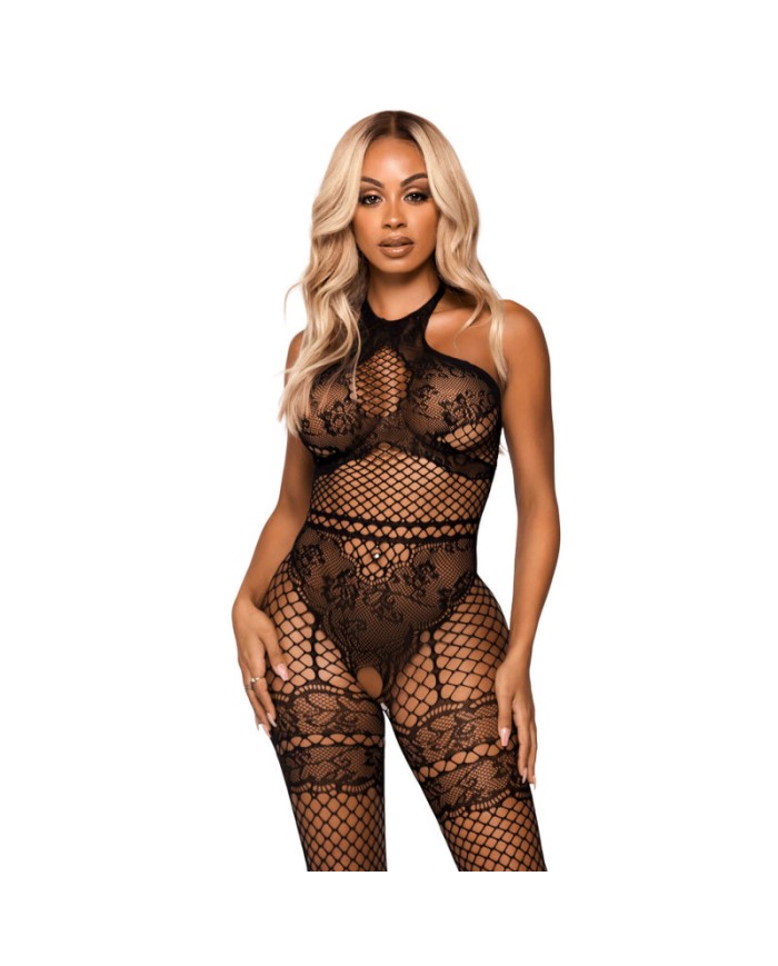 LEG AVENUE BODYSTOCKING CUELLO HALTER TALLA UNICA NEGRO