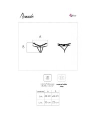 LIVCO CORSETTI FASHION NOMADE TANGA CROTCHLESS NEGRO