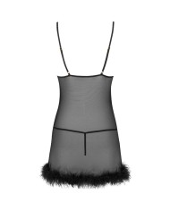 LIVCO CORSETTI FASHION ZERUNAM SET BABYDOLL TANGA NEGRO