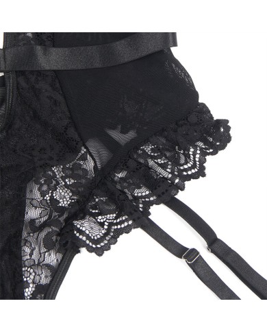 SUBBLIME TEDDY CON LIGA DETALLE ENCAJES Y TIRAS NEGRO S M