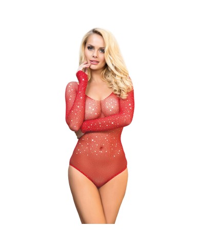 SUBBLIME 952303 BODY DE REJILLA BRILLANTE CON HOMBROS DESCUBIERTOS MANGA LARGA ROJO TALLA UNICA SUBBLIME 952303 BODY DE REJILLA BRILLANTE CON HOMBROS DESCUBIERTOS MANGA LARGA ROJO TALLA UNICA
