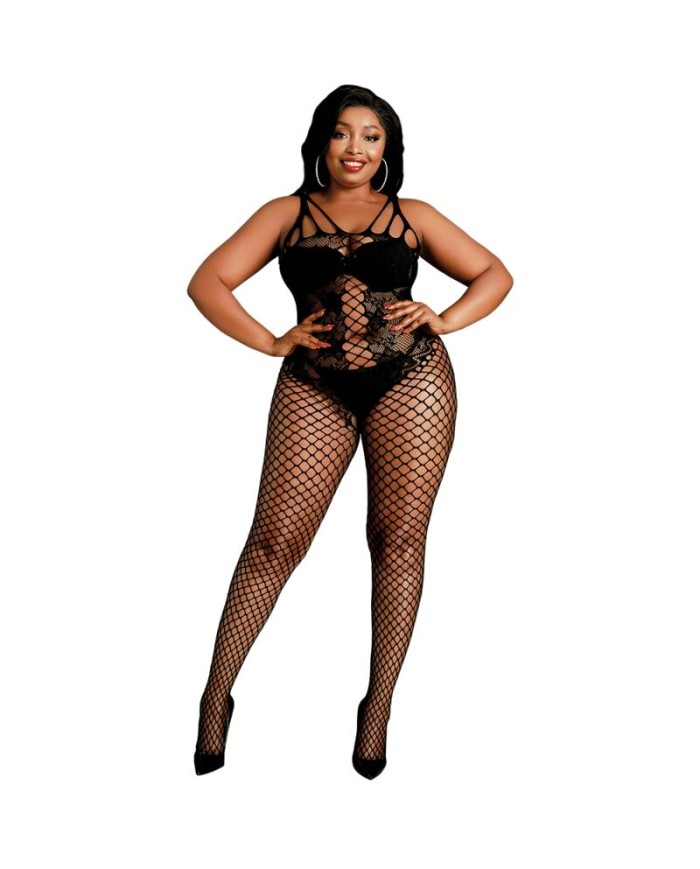 MOONLIGHT MODELO 4 BODYSTOCKING NEGRO TALLA UNICA PLUS SIZE